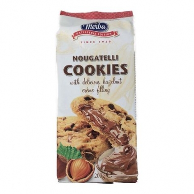 Cookies pépite chocolat fourrage noisette 200gr