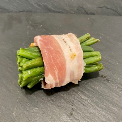 Fagot de haricots verts, lard fumé