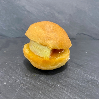 Mini-burger brioché au foie gras et confit d'abricot