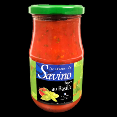 Sauce au basilic pot 350g Savino