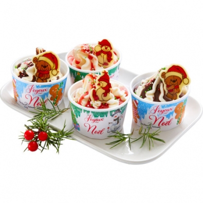 Les petits pots de Noël x4